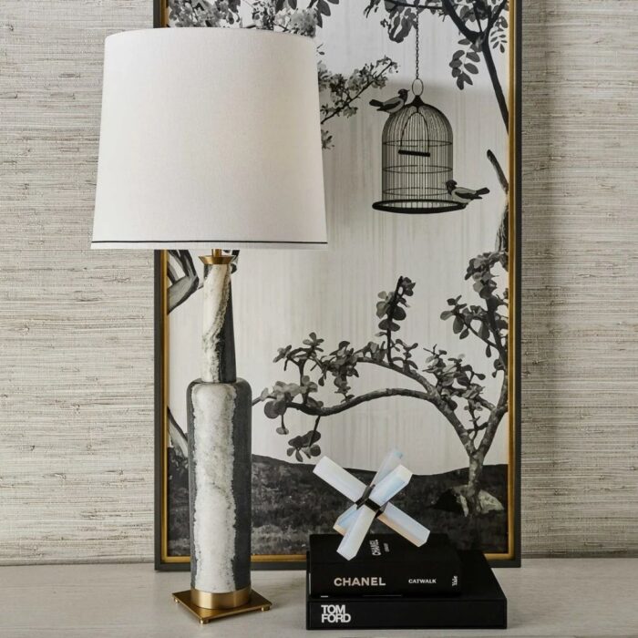 BLACK LABEL STATUESQUE TABLE LAMP PANDA MARBLE