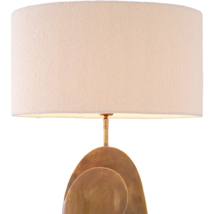 DANCONA TABLE LAMP AND SHADE VINTAGE BRASS