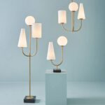 PARADISO TABLE LAMP BRASS AND BLACK MARBLE