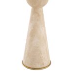 NOVAK TABLE LAMP AND SHADE TRAVERTINE