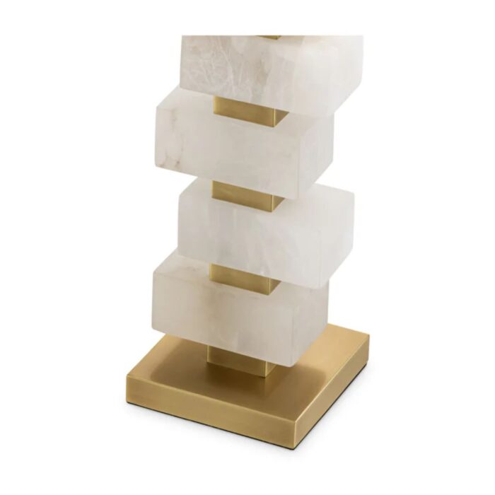 AMBER TABLE LAMP BRASS