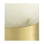 MCLEAN MARBLE TABLE LAMP 20 CM ALABASTER AND ANTIQUE BRASS