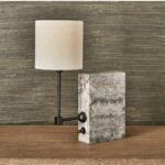 BLACK LABEL ON A SHELF MINI LAMP TRAVERTINE BRONZE