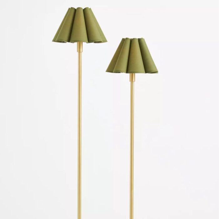 POLLY SCALLOPED SHADED METAL FLOOR LAMP