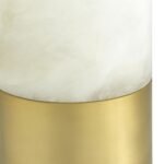 MCLEAN MARBLE TABLE LAMP 15 CM ALABASTER AND ANTIQUE BRASS