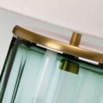 RENO TABLE LAMP GREEN AGED BRASS