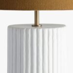 LARGE TABLE LAMP RIBBED GESSO