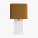 SMALL TABLE LAMP RECTANGULAR GESSO