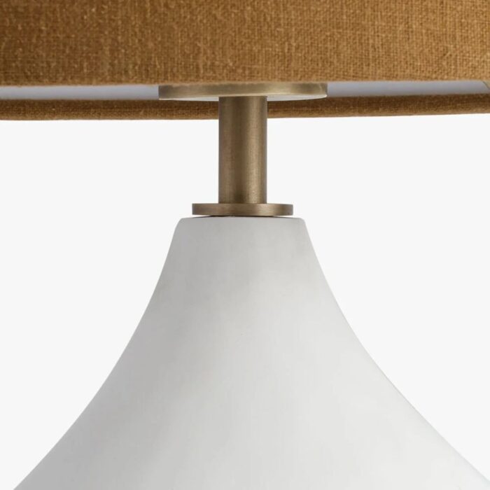 SMALL TABLE LAMP ROUND GESSO