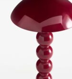 BOBBIN LED CORDLESS RECHARGEABLE TABLE LAMP CRIMSON