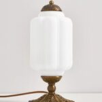 THE ELOISE SCALLOP MILK GLASS TABLE LAMP WHITE