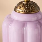 THE ELOISE SCALLOP MILK GLASS TABLE LAMP LAVENDER