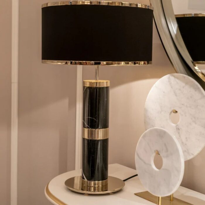 THE AURELIAN TABLE LAMP NERO MARQUINA