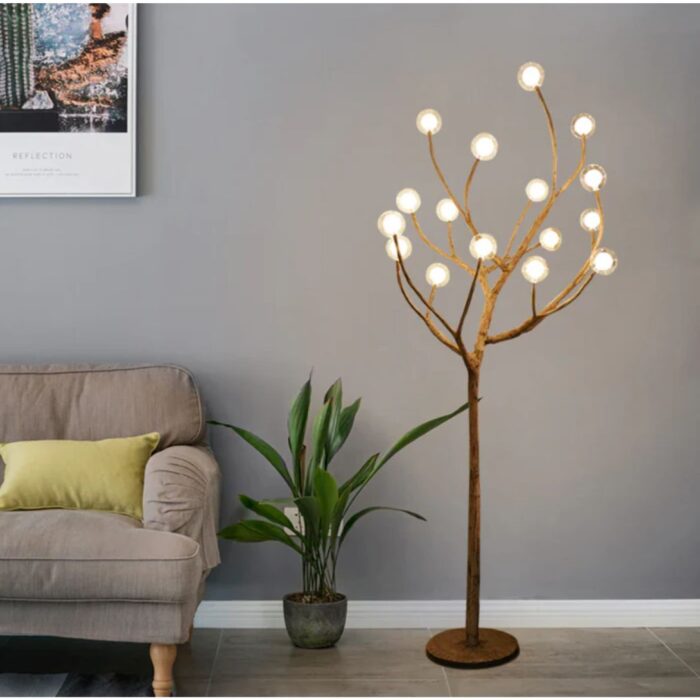 NORDIC RUSTIC TREE BRANCH FLOOR LAMP
