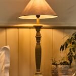 GREY WASH CANDLESTICK LAMP