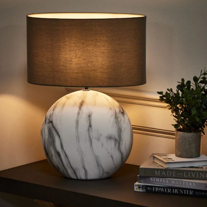MELORA LARGE MARBLE EFFECT LAMP
