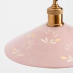 PAINTED LEAF GLASS PENDANT PINK