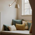 ROBERTA SCALLOPED LEATHER TASK SCONCE WHITE