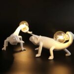 RESIN LIZARD TABLE LAMP 7.5
