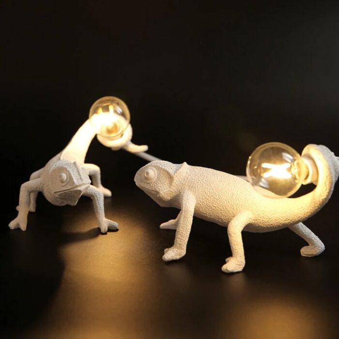 RESIN LIZARD TABLE LAMP 7.5