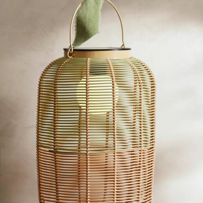 TWO TONE ROPE SOLAR LANTERN