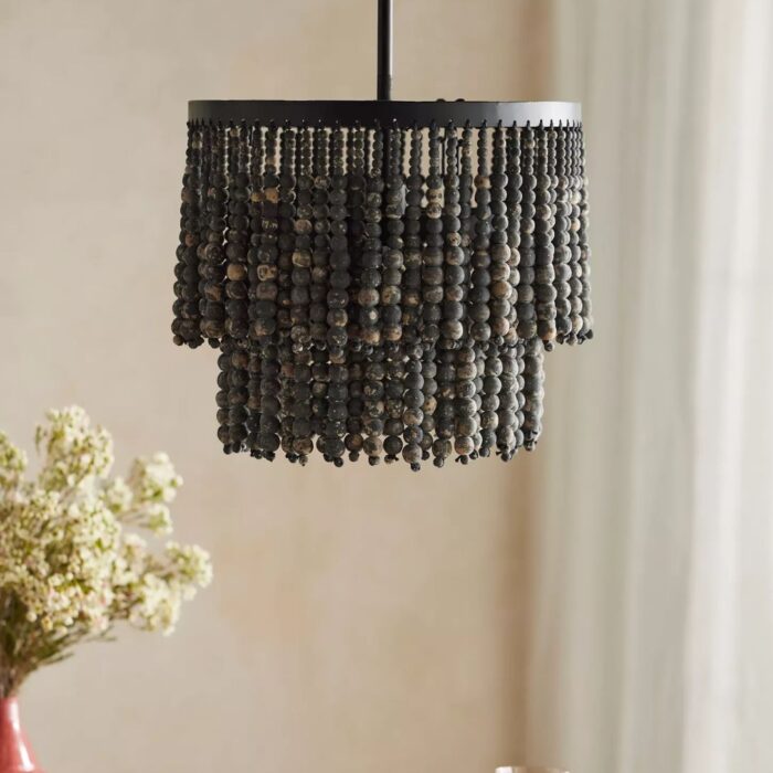 BEADED FLUSH MOUNT CEILING LIGHT