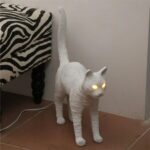 AFRALIA RESIN CAT TABLE LAMP