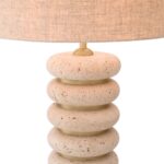 BARON TABLE LAMP TRAVERTINE ANTIQUE BRASS