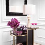 NOVAK TABLE LAMP AND SHADE TRAVERTINE