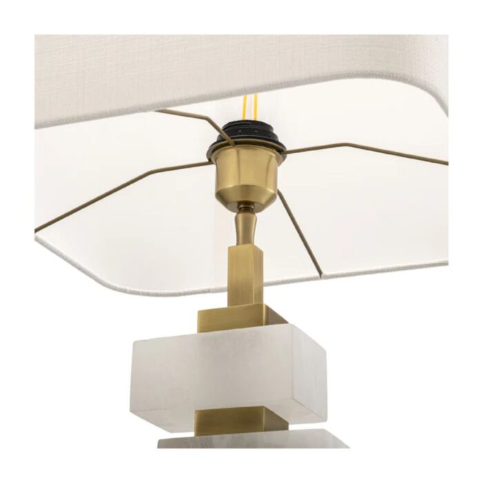 AMBER TABLE LAMP BRASS
