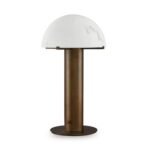 ASTON TABLE LAMP ALABASTER AND ANTIQUE BRASS