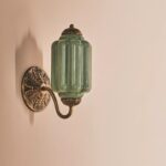THE ELOISE SCALLOP MILK GLASS SCONCE WALL LIGHT GREEN