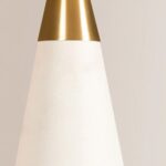 JEN 1 LIGHT TABLE LAMP AGED BRASS AND CREAM LINEN