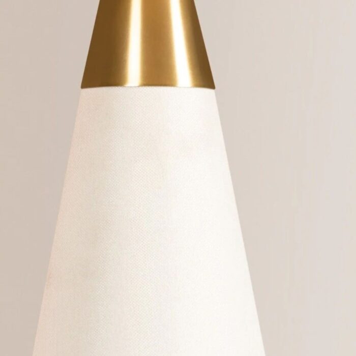JEN 1 LIGHT TABLE LAMP AGED BRASS AND CREAM LINEN