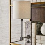 BLACK LABEL ON A SHELF MINI LAMP TRAVERTINE BRONZE