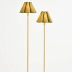 POLLY SCALLOPED SHADED METAL FLOOR LAMP