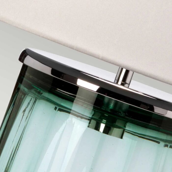RENO TABLE LAMP GREEN POLISHED NICKEL