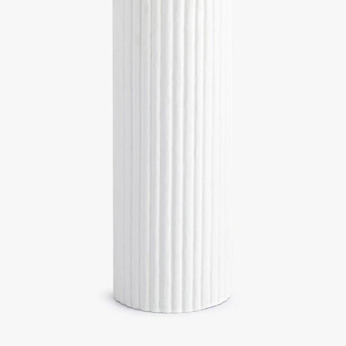 LARGE TABLE LAMP RIBBED GESSO