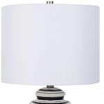 RIBBED TABLE LAMP BLACK AND WHITE