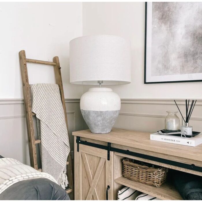 SKYLINE PORCELAIN LARGE TABLE LAMP GREY