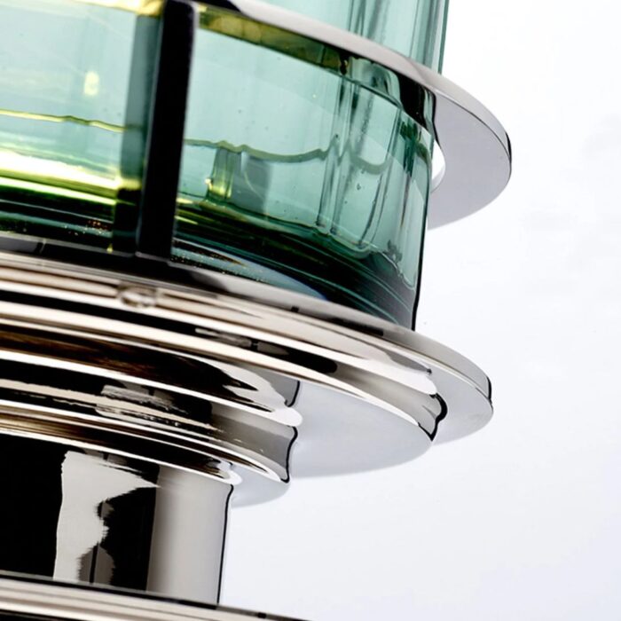 ARNO TABLE LAMP GREEN POLISHED NICKEL