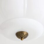 THE ELOISE SCALLOP MILK GLASS FLUSH MOUNT CEILING LIGHT WHITE