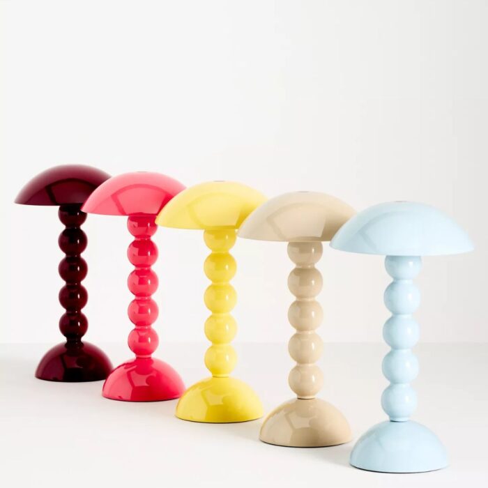 BOBBIN LED CORDLESS RECHARGEABLE TABLE LAMP YELLOW