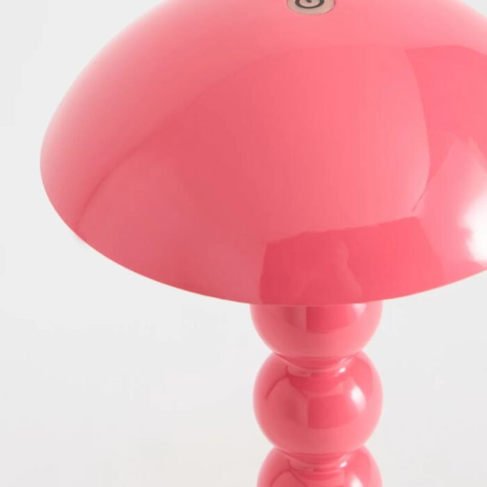 BOBBIN LED CORDLESS RECHARGEABLE TABLE LAMP PINK
