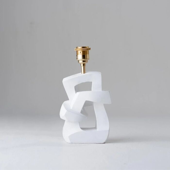 KNOT TABLE LAMP PLASTER WHITE