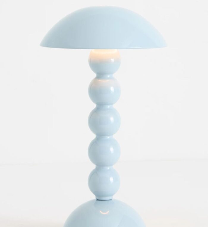 BOBBIN LED CORDLESS RECHARGEABLE TABLE LAMP DENIM LIGHT