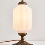 THE ELOISE SCALLOP MILK GLASS TABLE LAMP WHITE