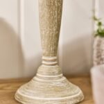 GREY WASH CANDLESTICK LAMP