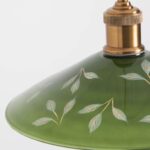 PAINTED LEAF GLASS PENDANT GREEN