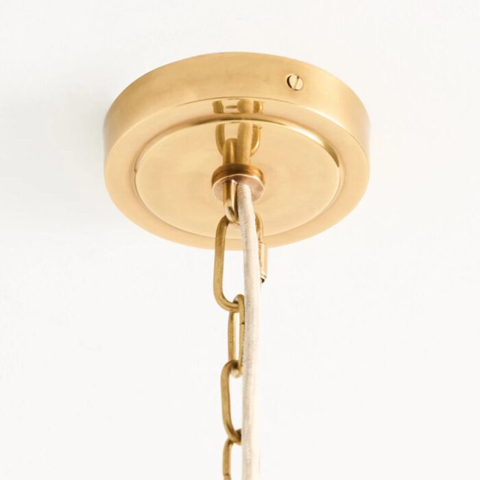 LEE RUCHED ARTICULATING PRINTED SHADE BRASS TALL PENDANT PINK FLORAL PRINT